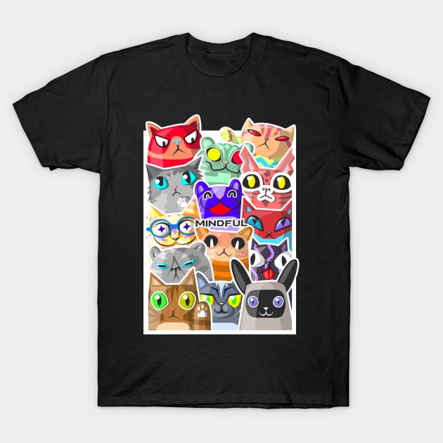 Cat Doodle ID 345 T-Shirt by chachazart